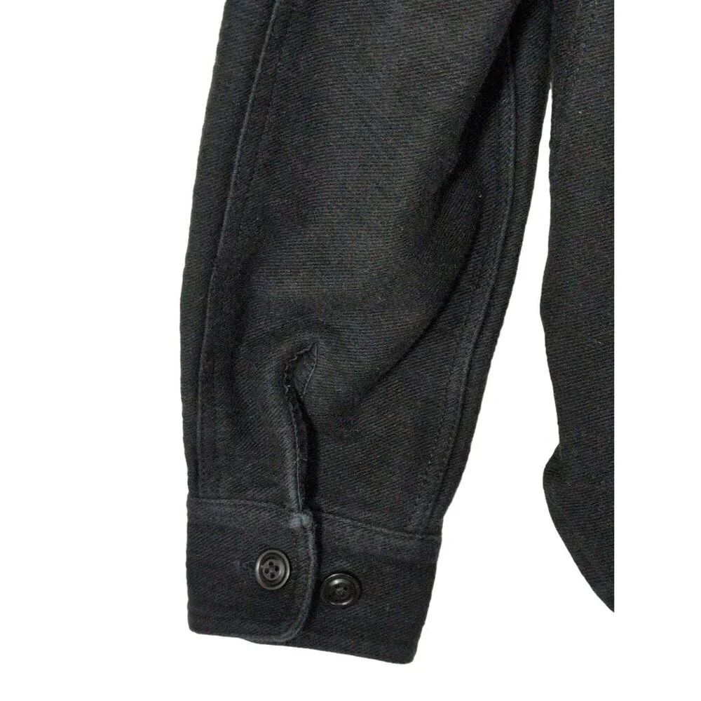 J Crew Knit Goods NY Pullover Shirt‎ Women M Black Long Sleeve Casual Chore Barn